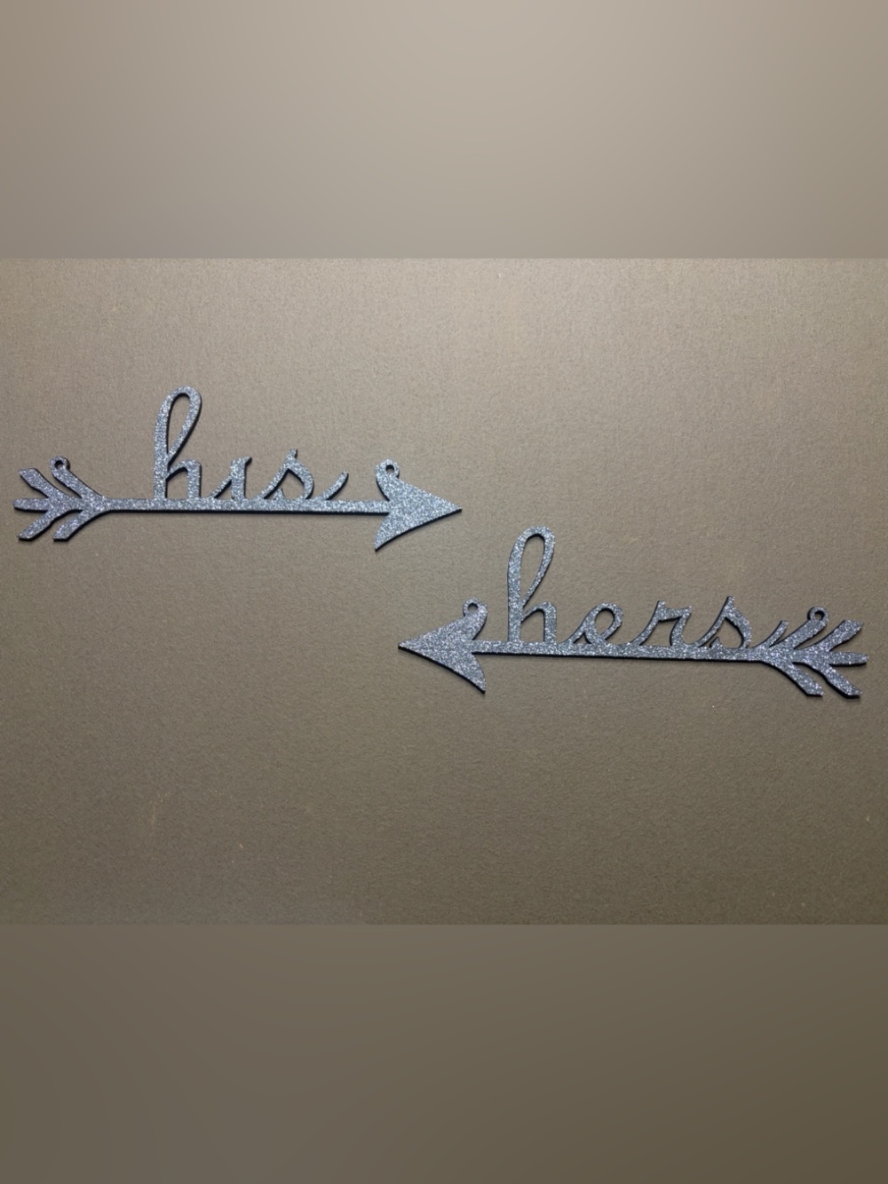 Rustic 'His' and 'Hers' Arrow Chair Signs - Set of 2
